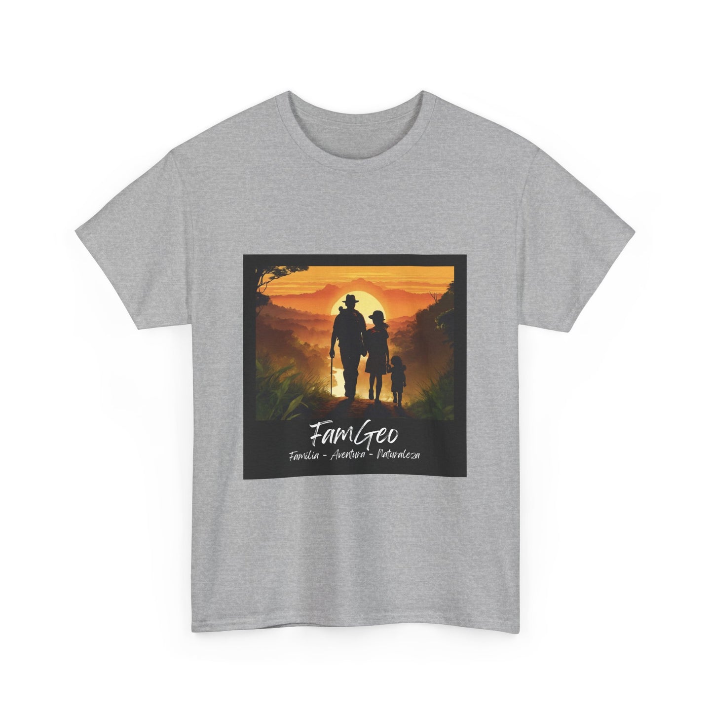 Camiseta Unisex de Manga Corta con Logo de FamGeo (Familia-Aventura-Naturaleza)