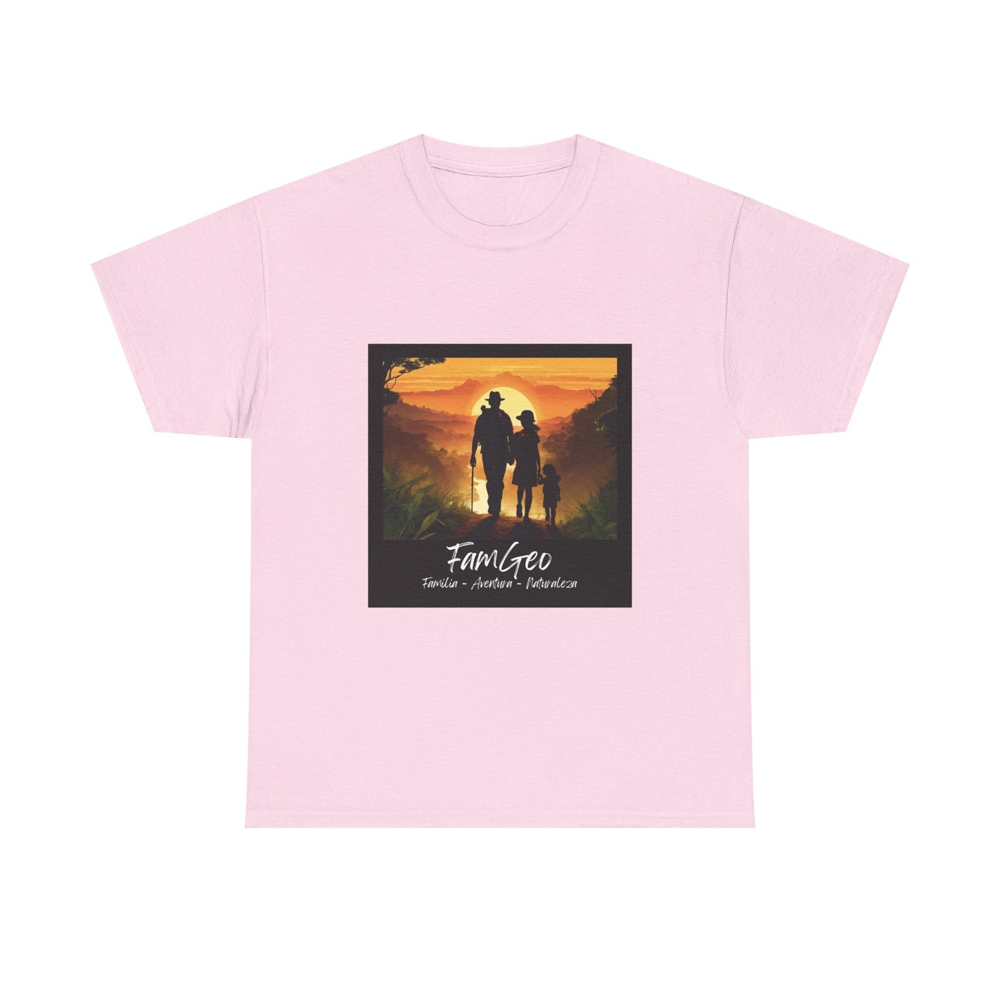 Camiseta Unisex de Manga Corta con Logo de FamGeo (Familia-Aventura-Naturaleza)