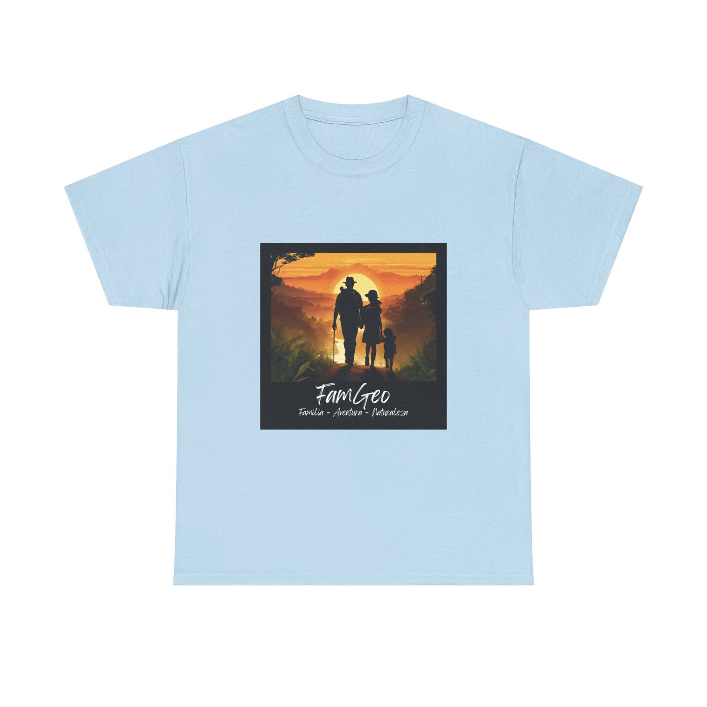 Camiseta Unisex de Manga Corta con Logo de FamGeo (Familia-Aventura-Naturaleza)