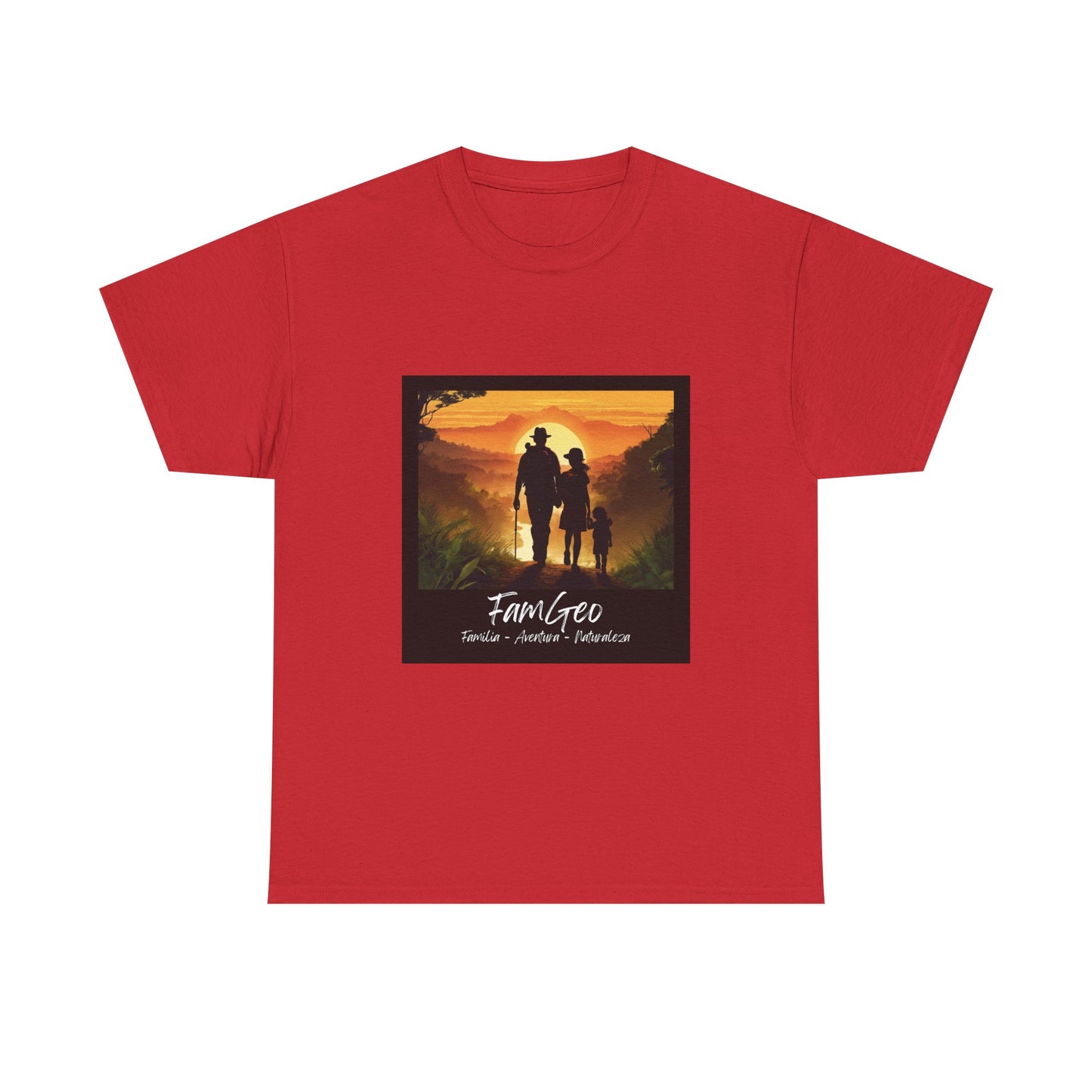 Camiseta Unisex de Manga Corta con Logo de FamGeo (Familia-Aventura-Naturaleza)