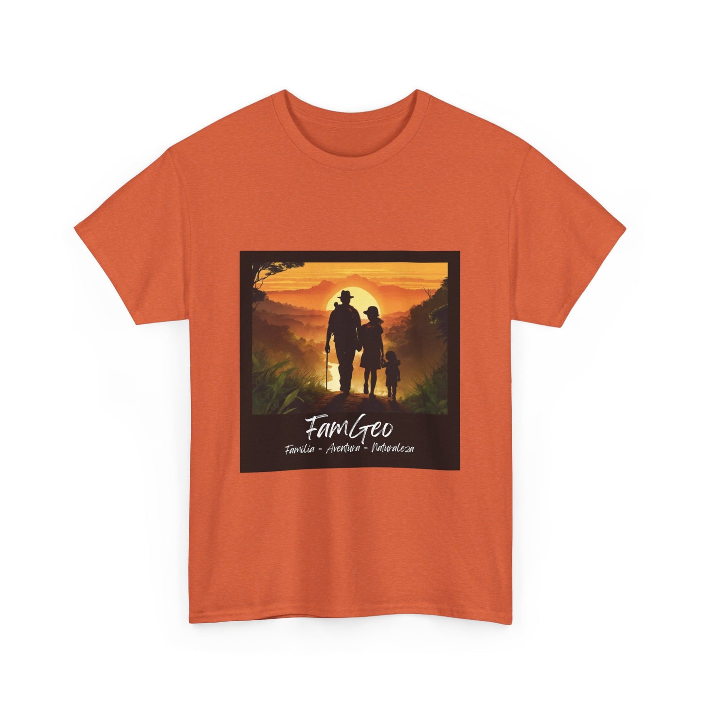Camiseta Unisex de Manga Corta con Logo de FamGeo (Familia-Aventura-Naturaleza)
