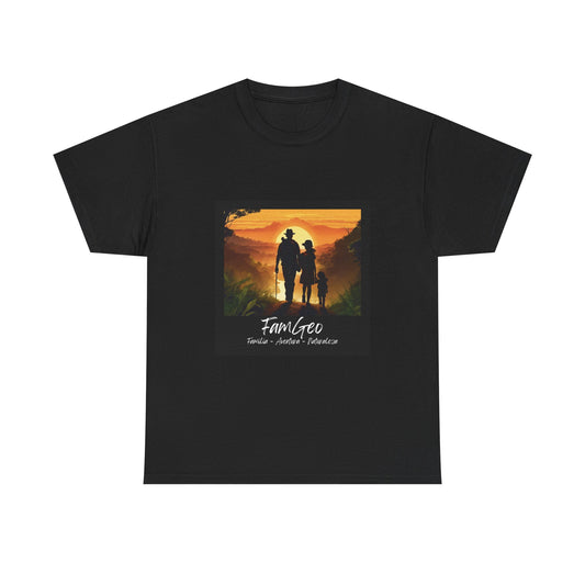 Camiseta Unisex de Manga Corta con Logo de FamGeo (Familia-Aventura-Naturaleza)