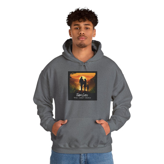 Hoodie Unisex Grueso con Capucha con Logo FamGeo (Familia-Aventura-Naturaleza)