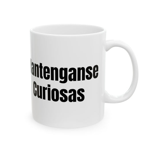 Mug con Logo FamGeo - 'Mantenganse Curiosas' Design - 11oz & 15oz